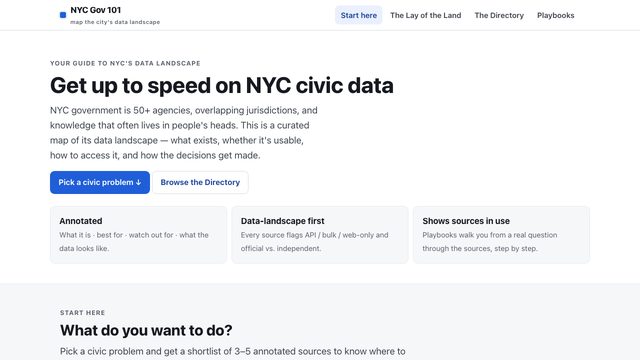 Screenshot of Civic Data Index